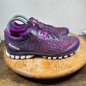 Reebok RealFlex Fusion TR V66160 Purple Black Sneakers Shoes Women's Size‎ 8.5